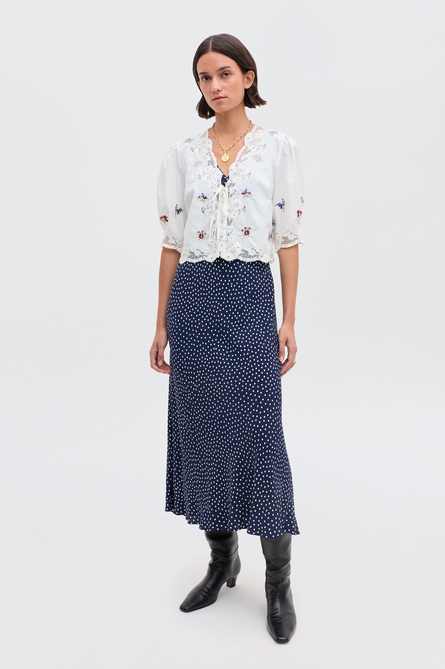 Sandrine - Mini Dot Navy