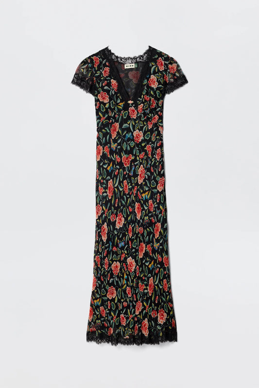 Clarice - Butterfly Floral Black