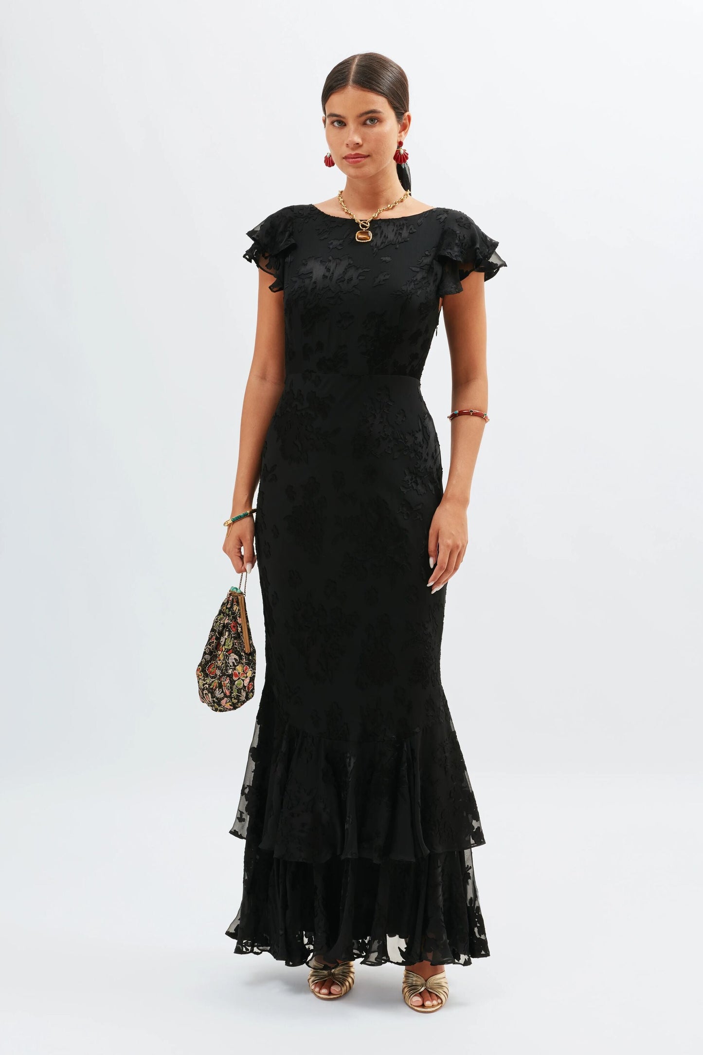 Ordinia - Bouquet Devoré Black