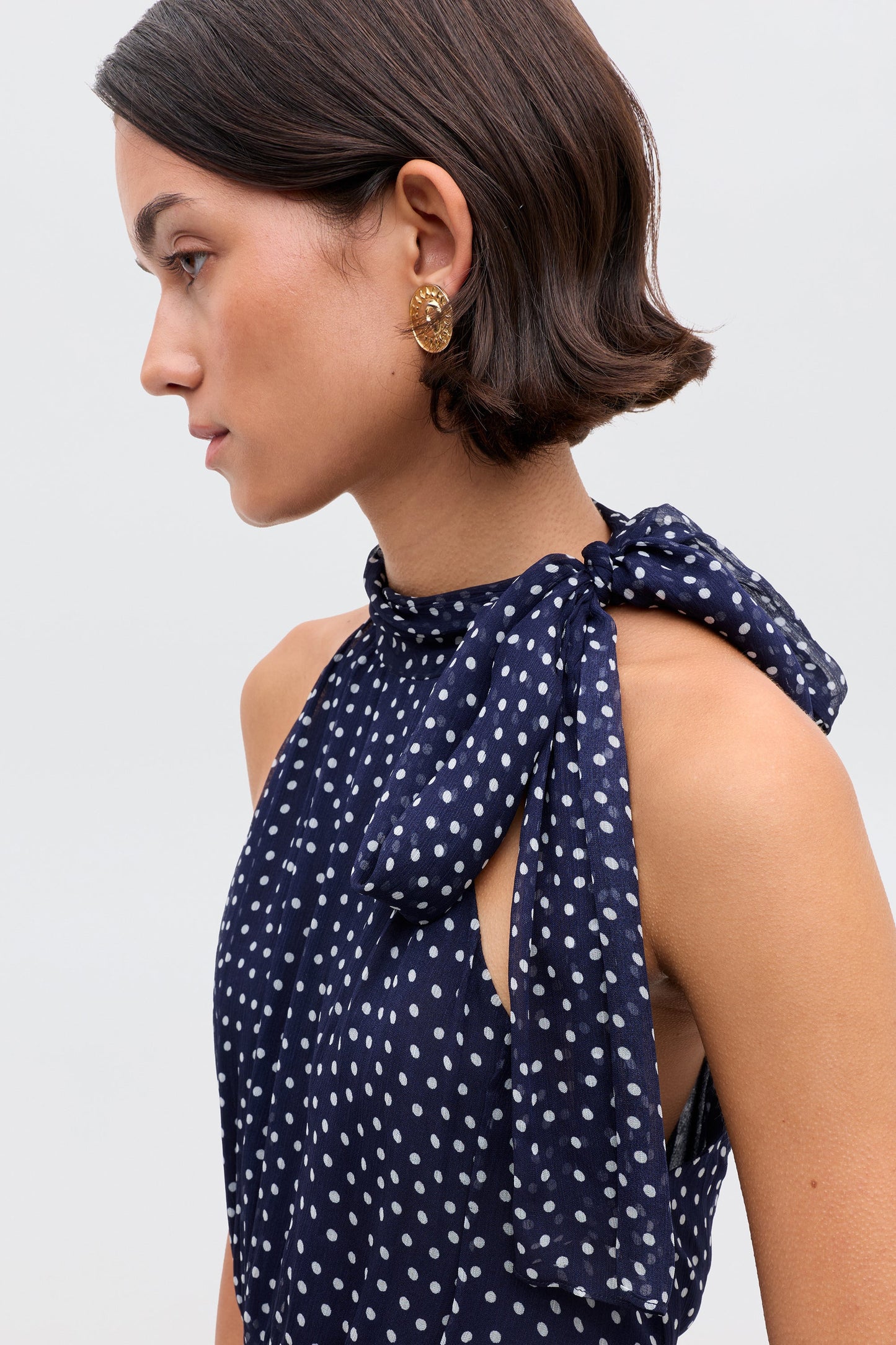 Abi - Mini Navy Polka Dot