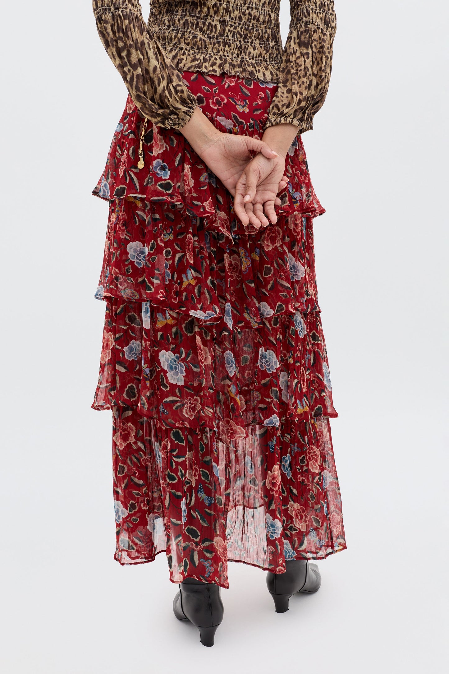 Taryn - Butterfly Floral Burgundy