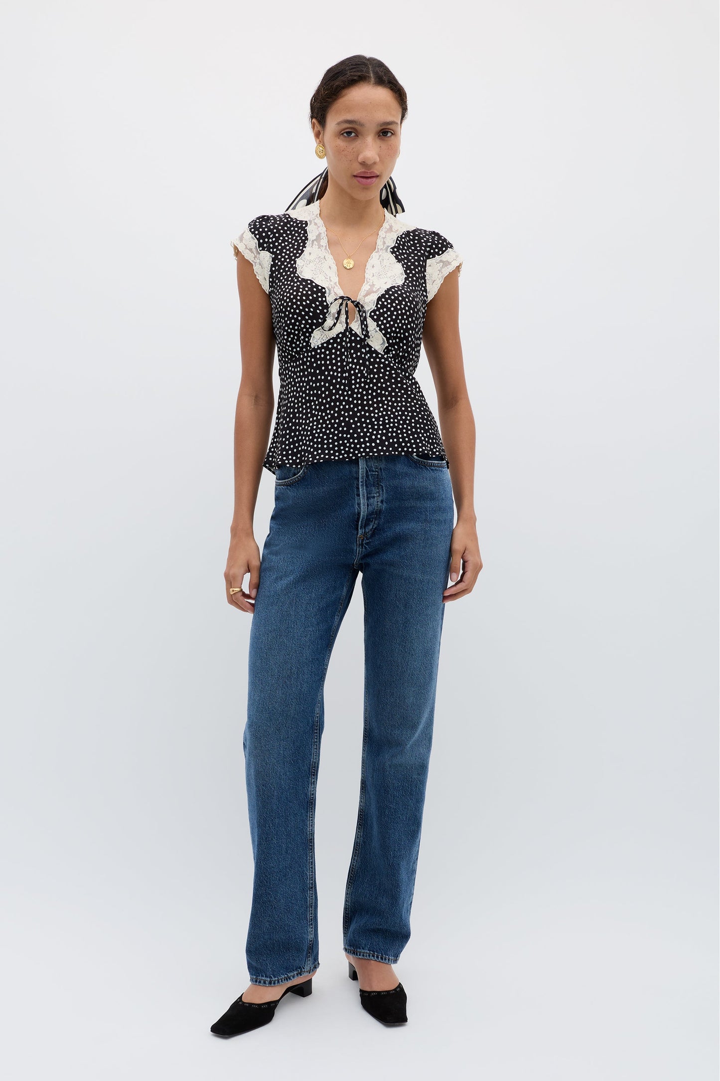 Elaine  -  Mini Polka Dot Black