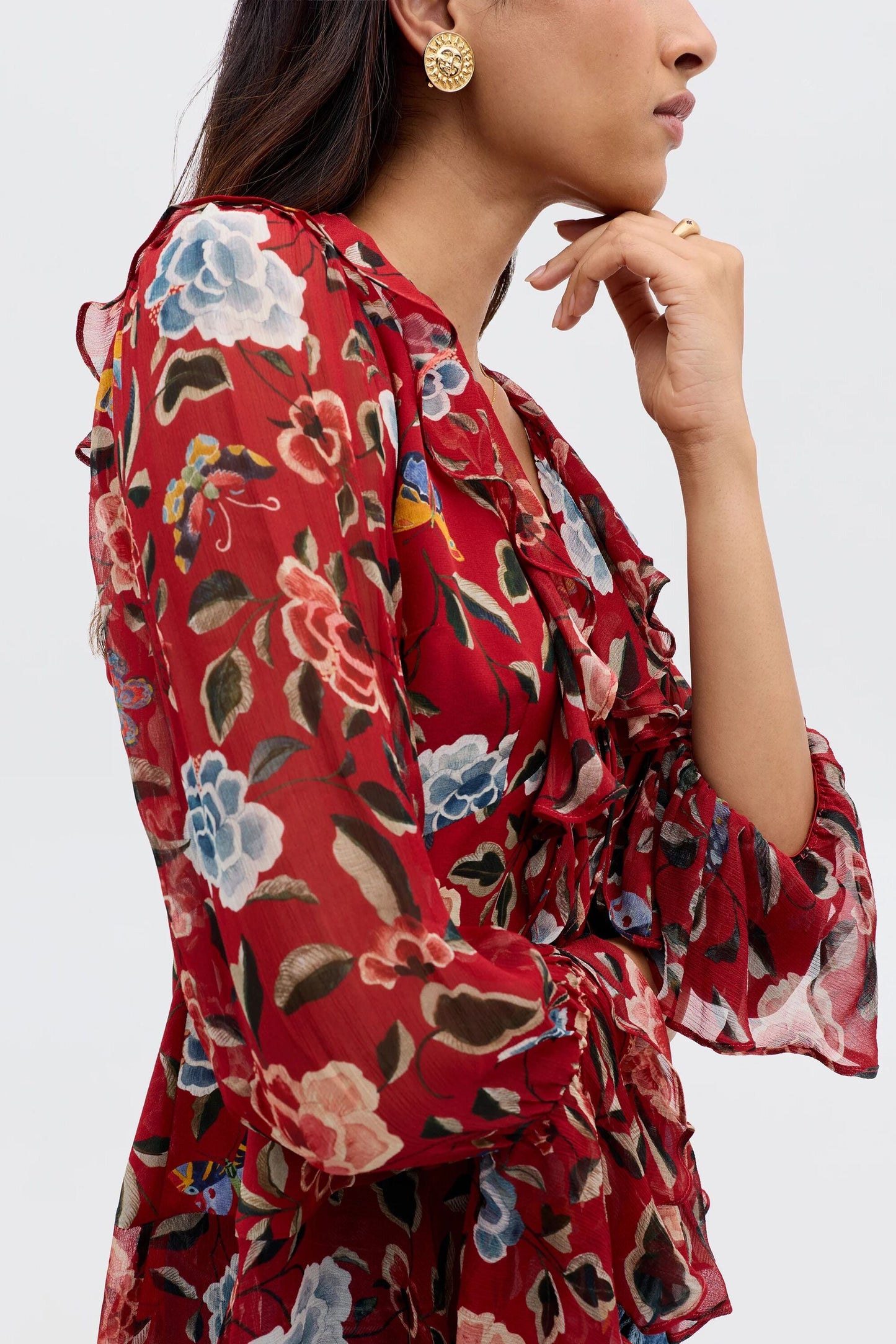 Ami - Butterfly Floral Burgundy