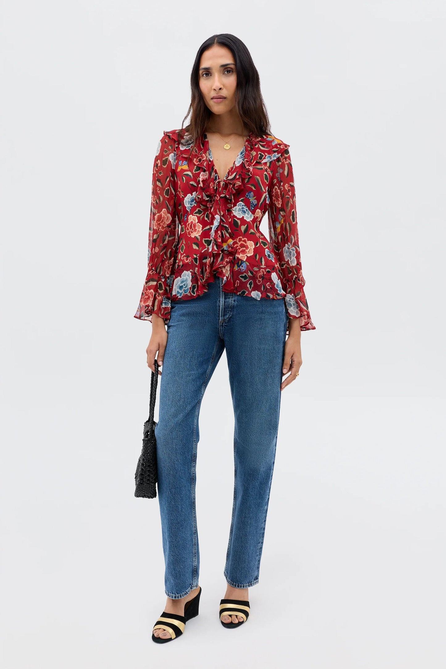 Ami - Butterfly Floral Burgundy