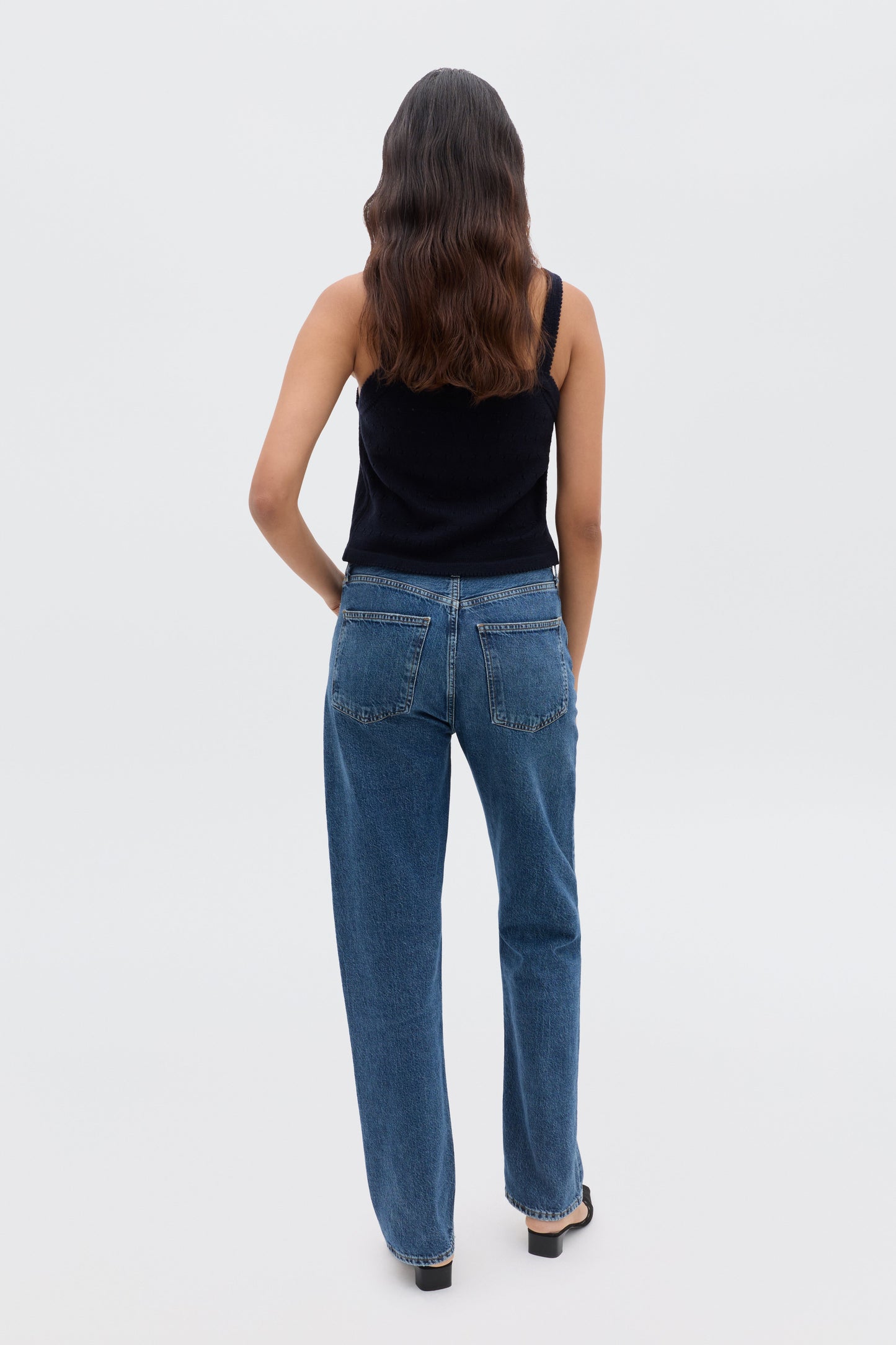 Perla - Floret Embroidery Deep Navy