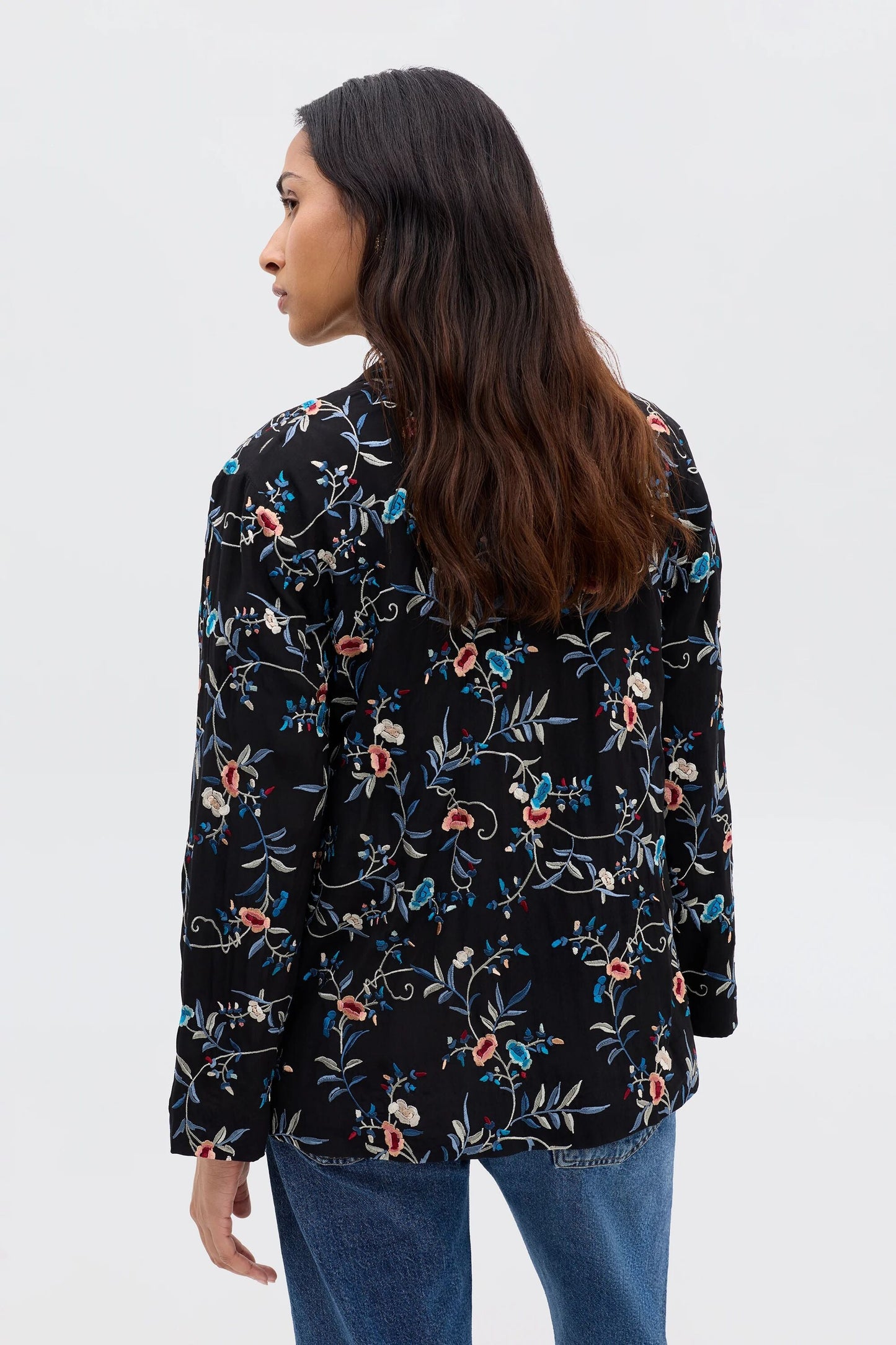 Malachy - Botanical Embroidery Black