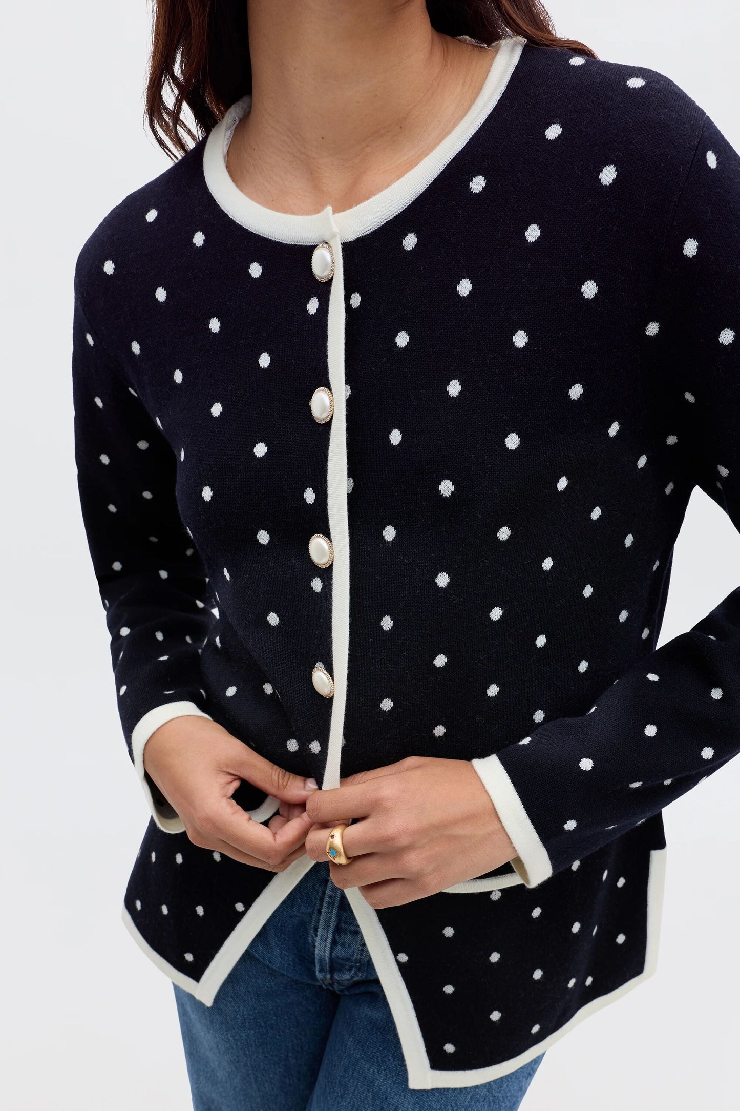 Mirja - City Spot Jacquard Navy