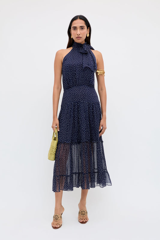 Abi - Mini Navy Polka Dot