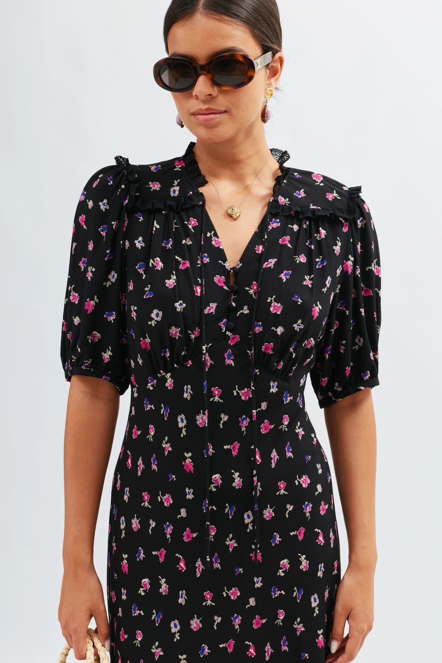 Gwen  -  French Ditsy Black
