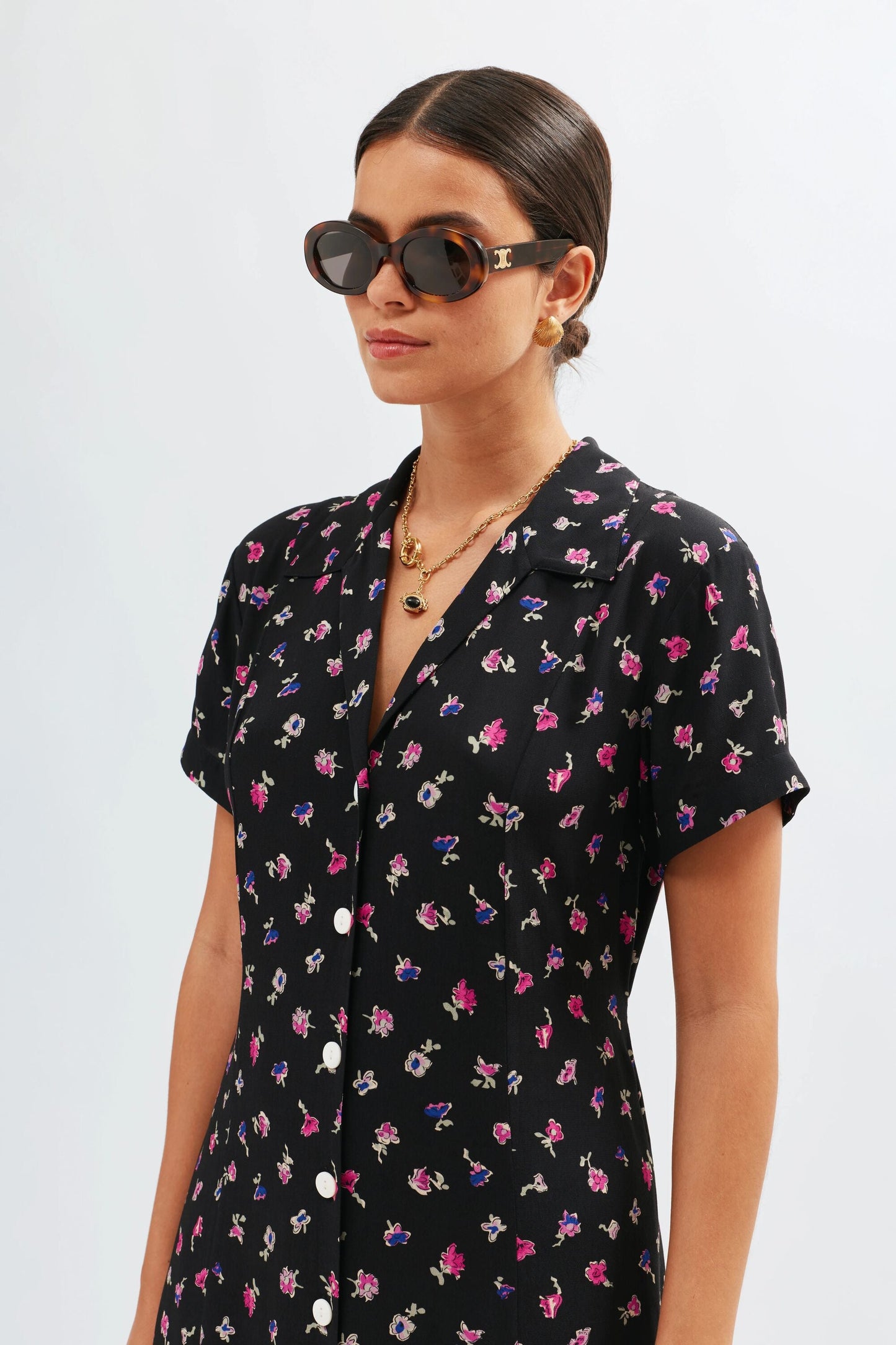 Florrie  -  French Ditsy Black