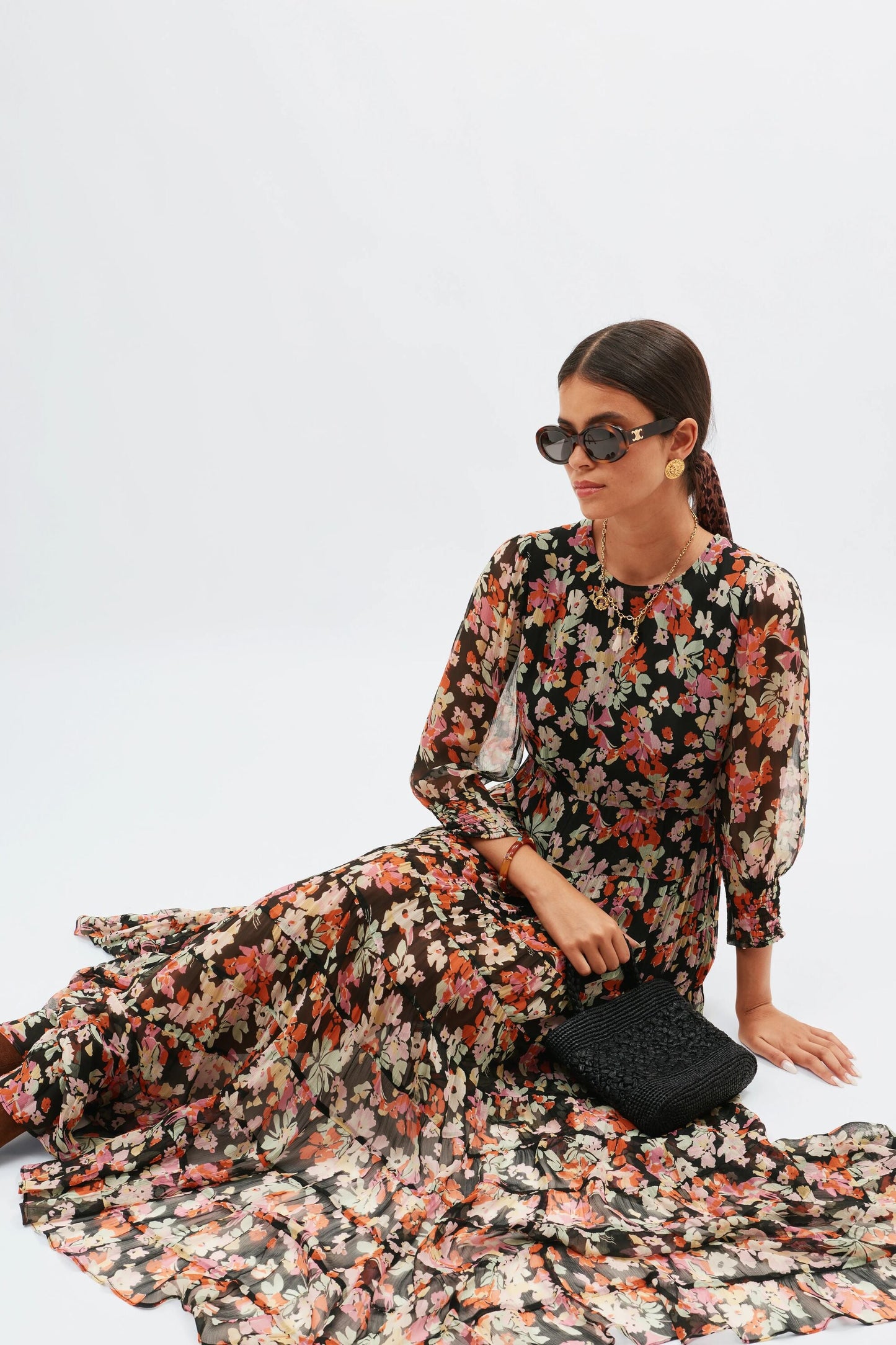 Kristen  -  Primrose Floral Deep Navy