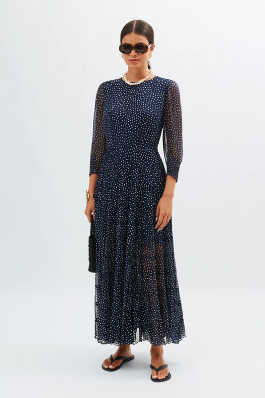Kristen - Navy Polka Dot