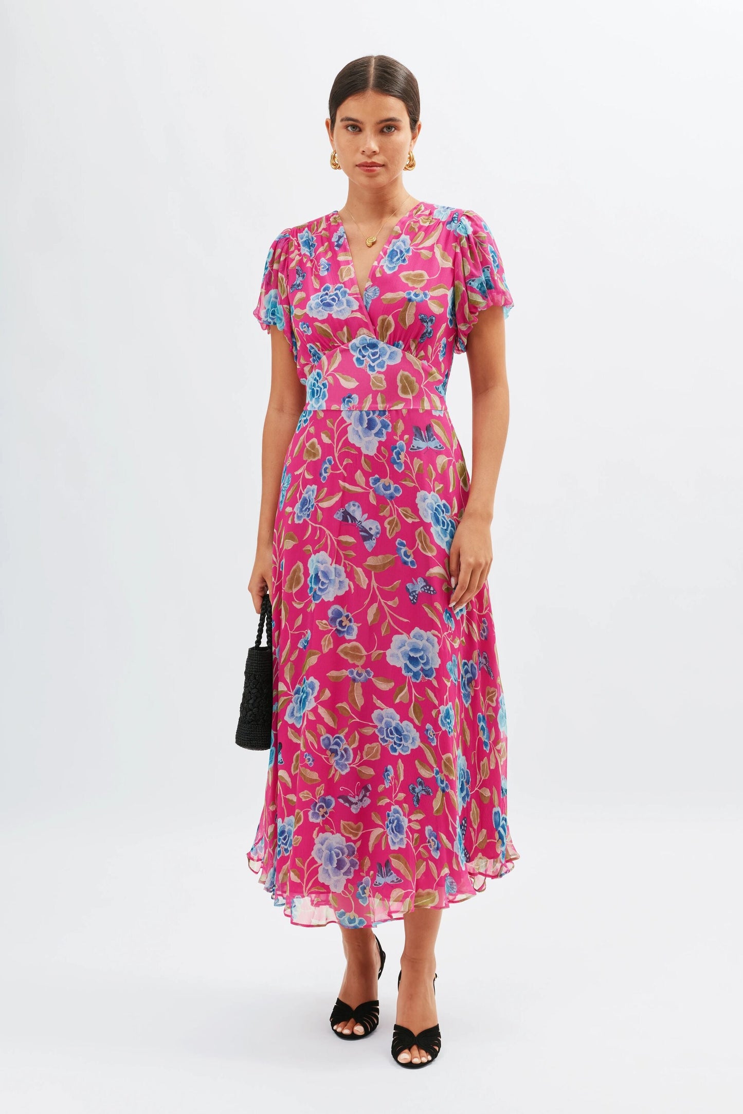 Corrine  -  Butterfly Floral Magenta