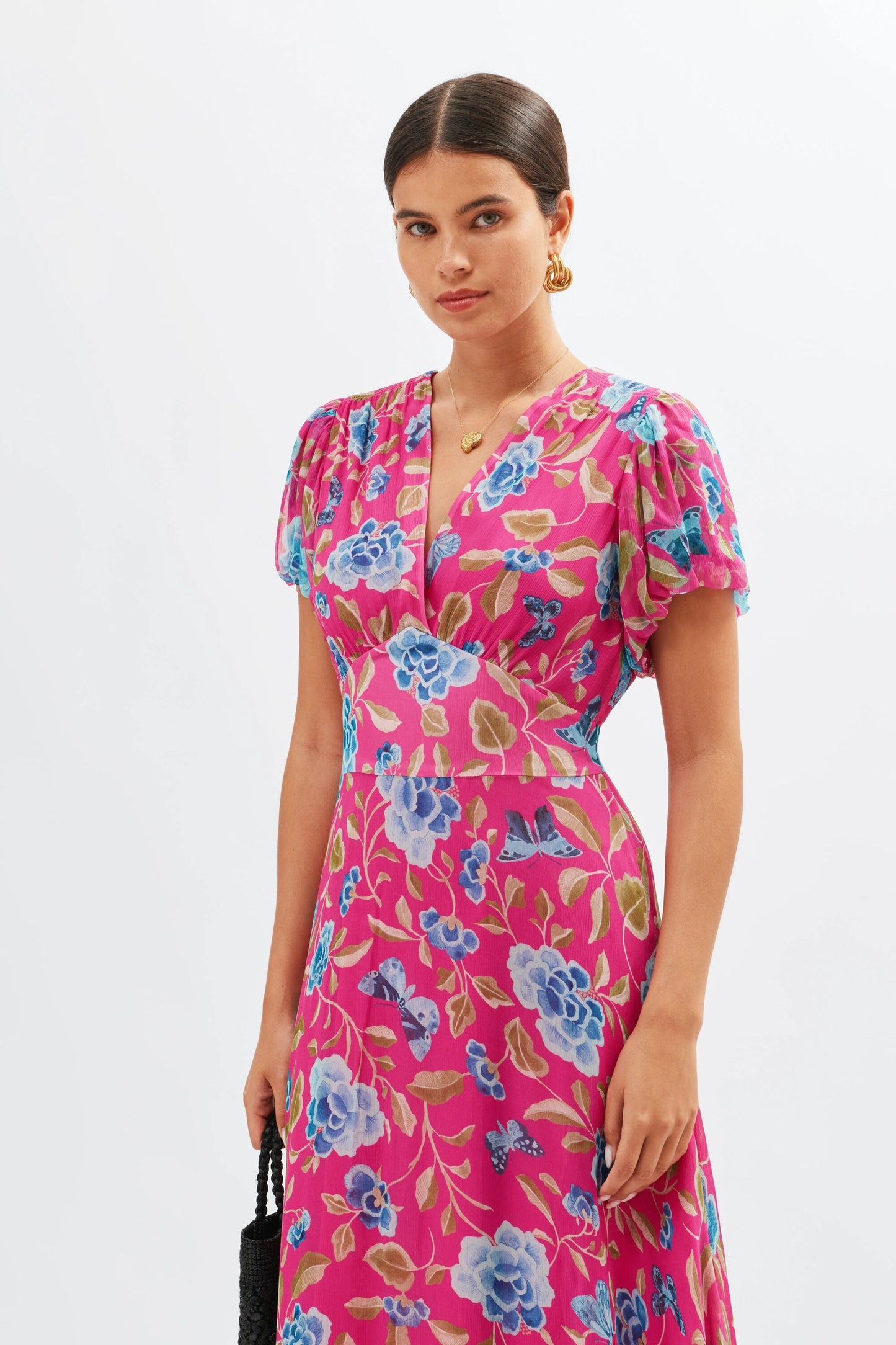 Corrine  -  Butterfly Floral Magenta
