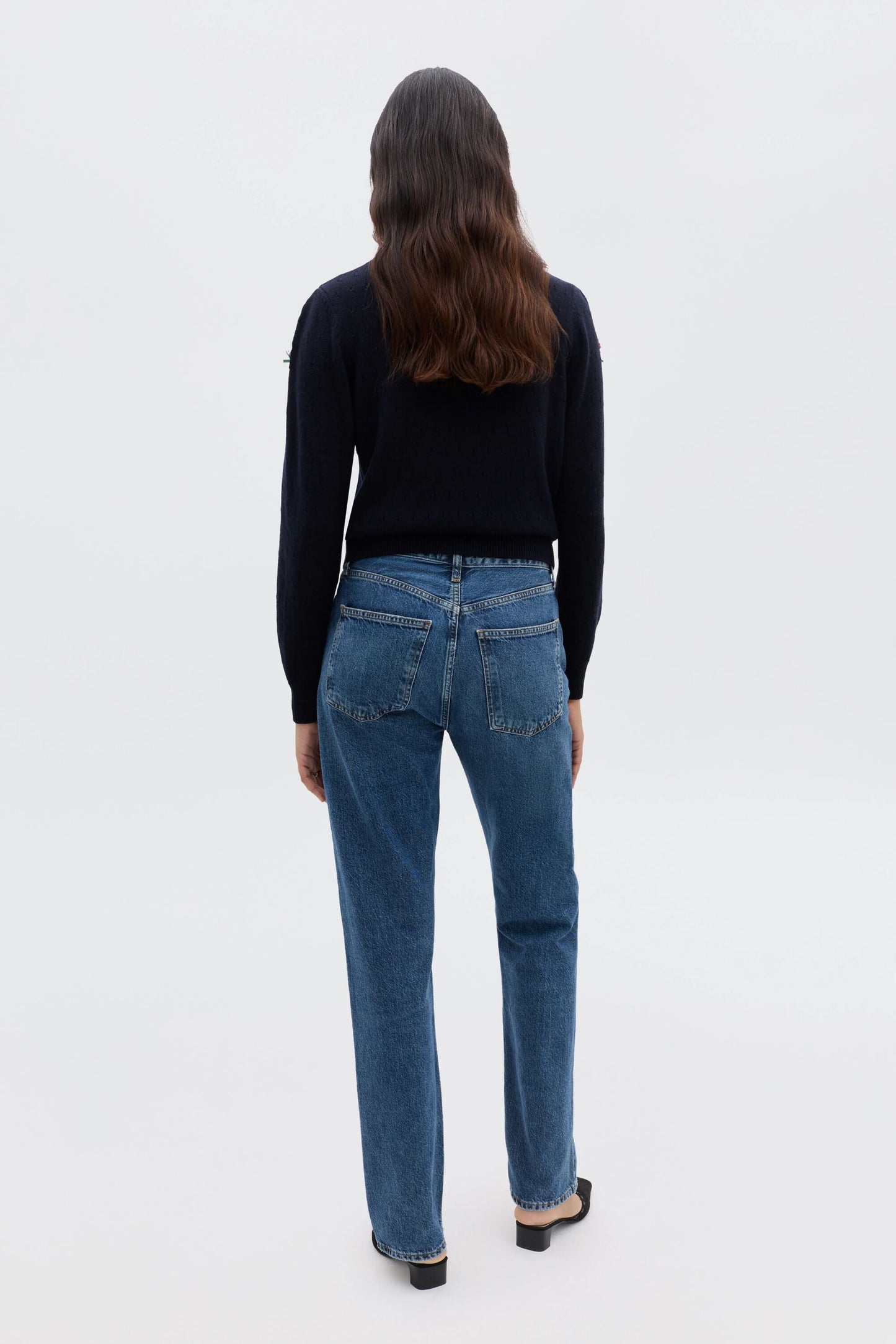 Merinda - Floret Embroidery Deep Navy